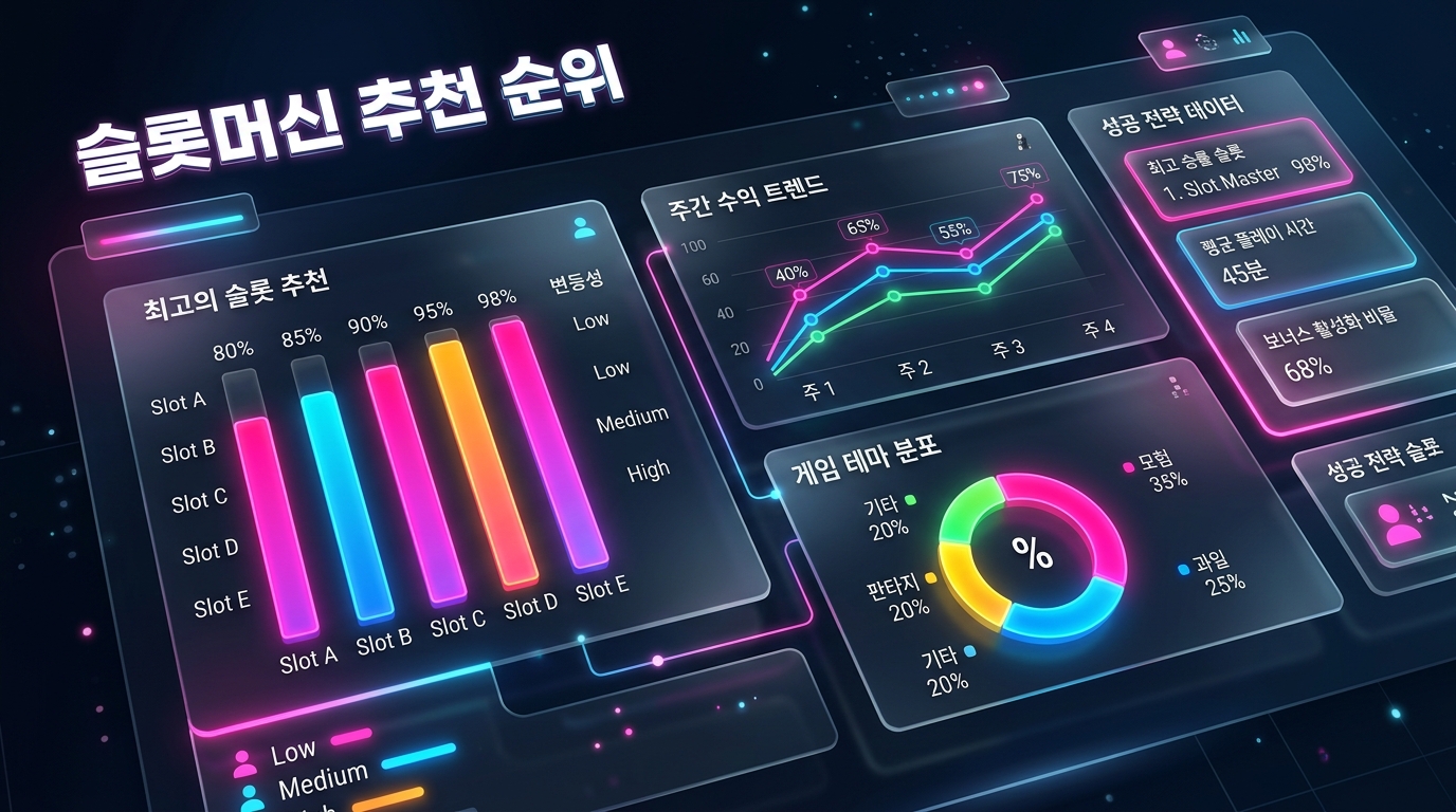 슬롯머신 추천 순위: 온라인 카지노에서 성공하는 데 필요한 정보와 전략
